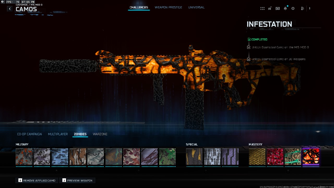 BO7 / WZ 🔥 30 infestation UNLOCKED – 13 maxed weapons🔥 Level 55 p0 🔥 can be linked to Battle net / Steam / PS / Xbox 🔥 Instant