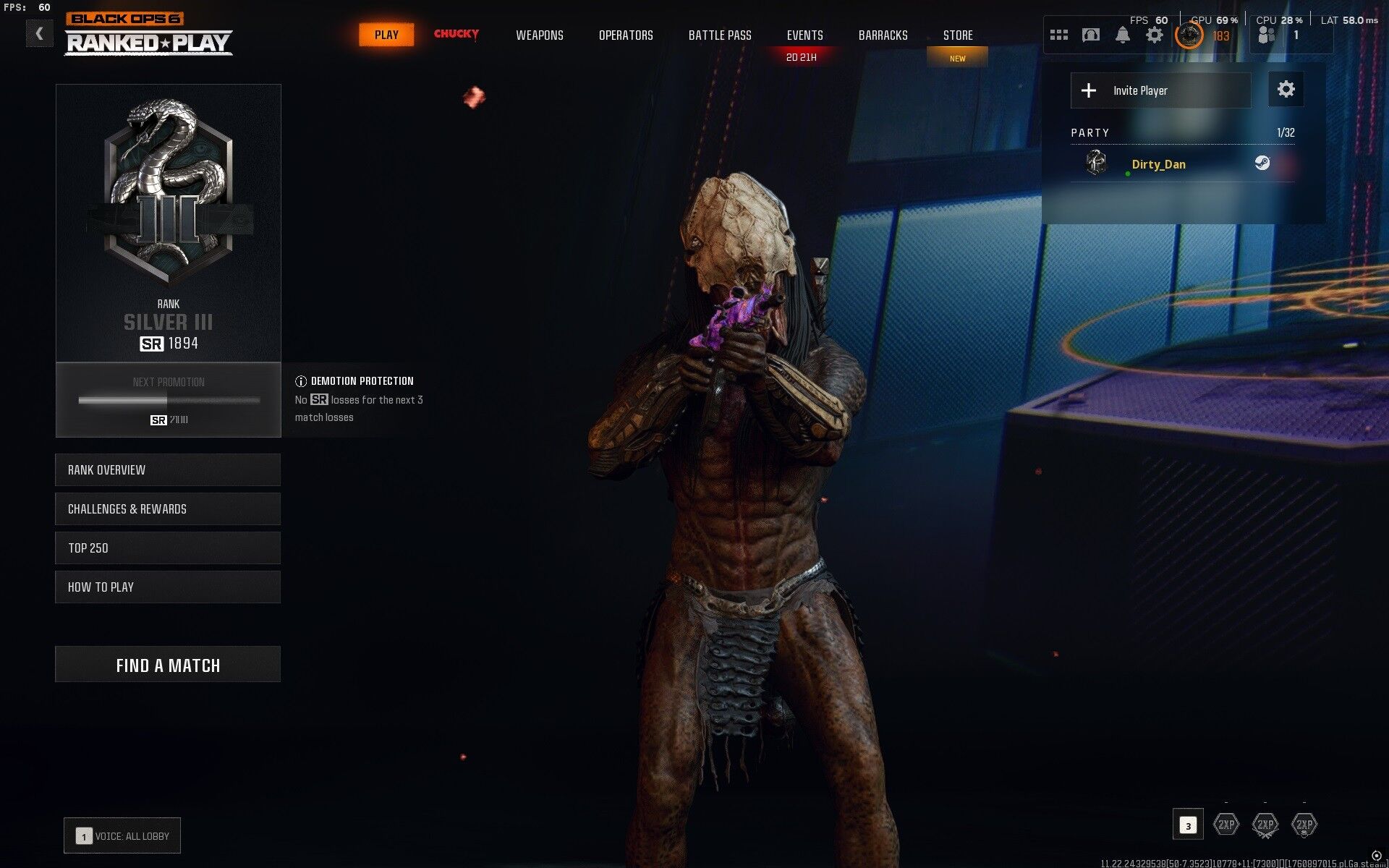 🔥 Prestige Master 185+ 💎 Dark Matter & Abyss Camo 🏆 All Battle Passes 👤 100+ Operator Skins 🎨 Blueprints & Event Skins ⚡ All Guns Maxed🌍 PC/XBOX/PSN🎮 BO6