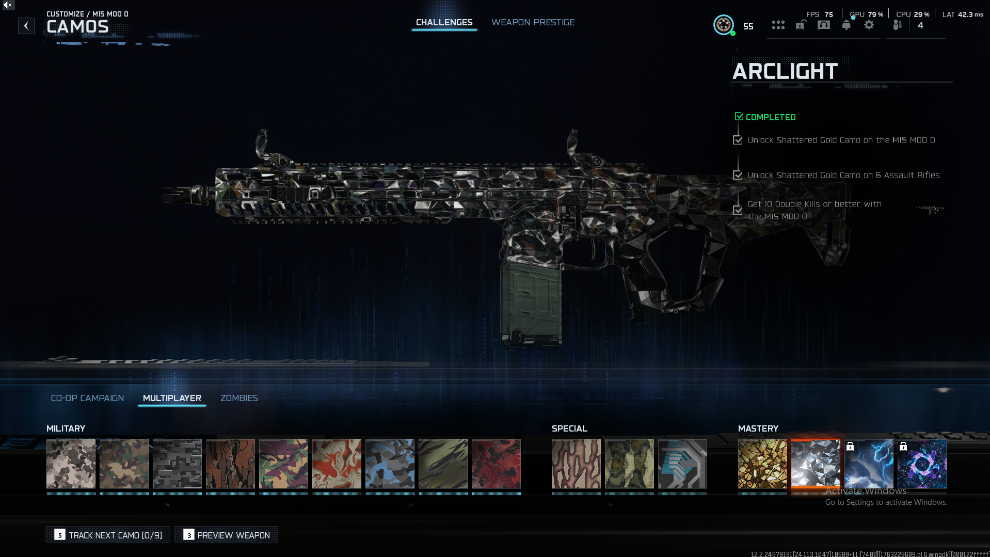 ✨ BO7 | 12 Arclight Camos 🔥 Level 55 💎 150+ Camos 🌟 10+ Operators 🌐 All Platforms ⚡ Full Access 🚀 Fast Delivery🔗 Linkable: Steam • Battle.net • PSN • Xbox