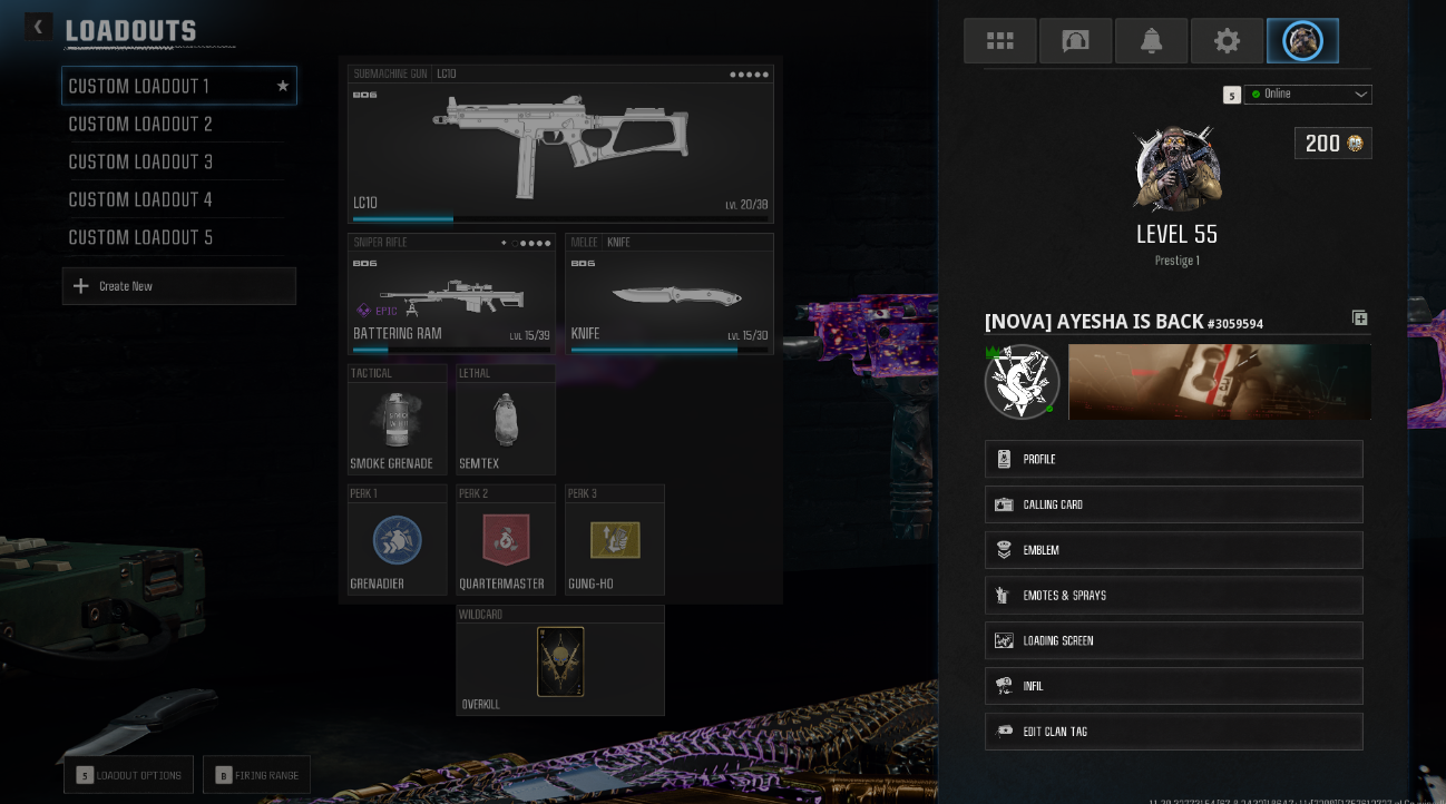 🏸 BO6 / Warzone 4 🏸 Dark Matter + Level 55 Prestige 1 ⚔ Resurgence / Battle Royale Ranked Ready ✨ All Multiplayer Camos Unlocked ✨ Full Access⚡ PC/XBOX/PSN