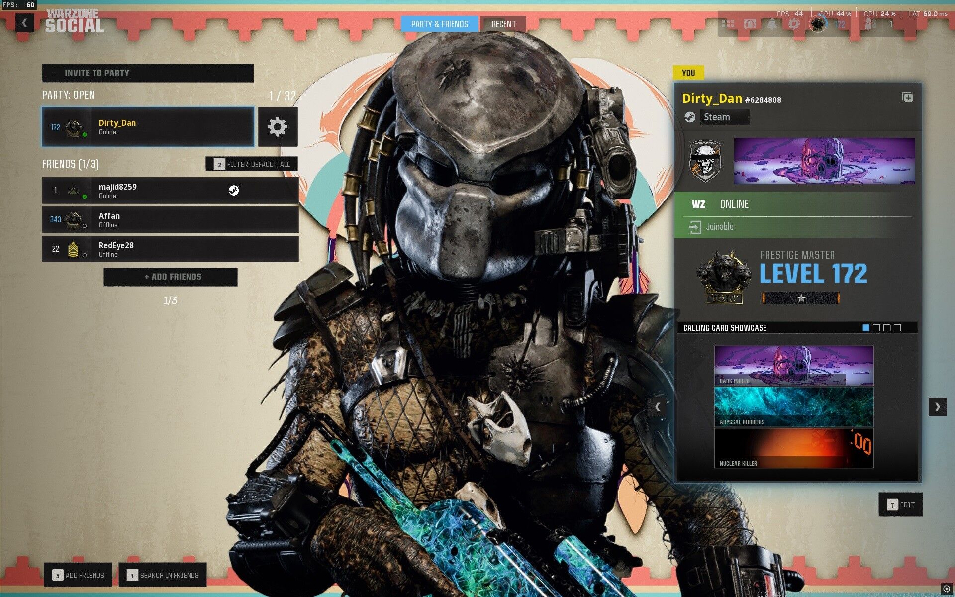 🔥 Prestige Master 185+ 💠 Dark Matter & Abyss Camo 🎫 All Battle Passes🧍 100+ Operator Skins 🎒 Blueprints & Event Skins 🔥 All Guns Maxed 🌐PC/XBOX/PSN🎮 BO6