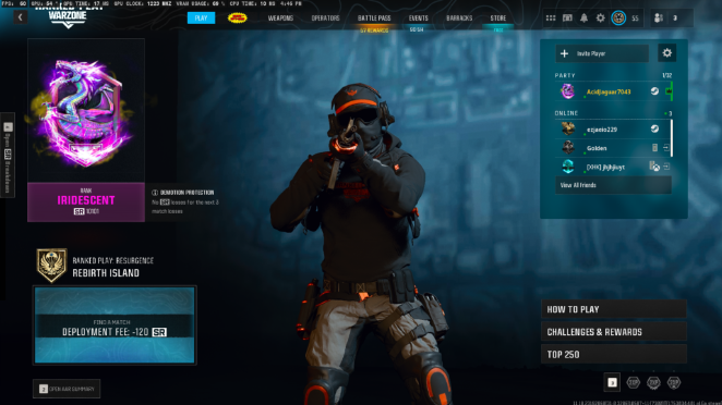 🔥 Iridescent Warzone S4 ✅ 10101 SR 🎯 Resurgence Iridescent ⚡ Prestige 1 Lv 55 👥 18 Operators 🔒 Full Access 🌟 Info Changeable 🔗 Steam / BNet / PSN / Xbox