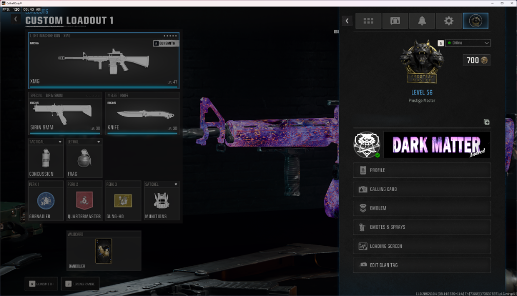 BO6 Prestige Master Dark Matter + 50 Wins 525 Camos Ranked Ready Full Access Full access linkable To Steam, Battle.Net, PSN, Xbox Warzone 4 WZ4