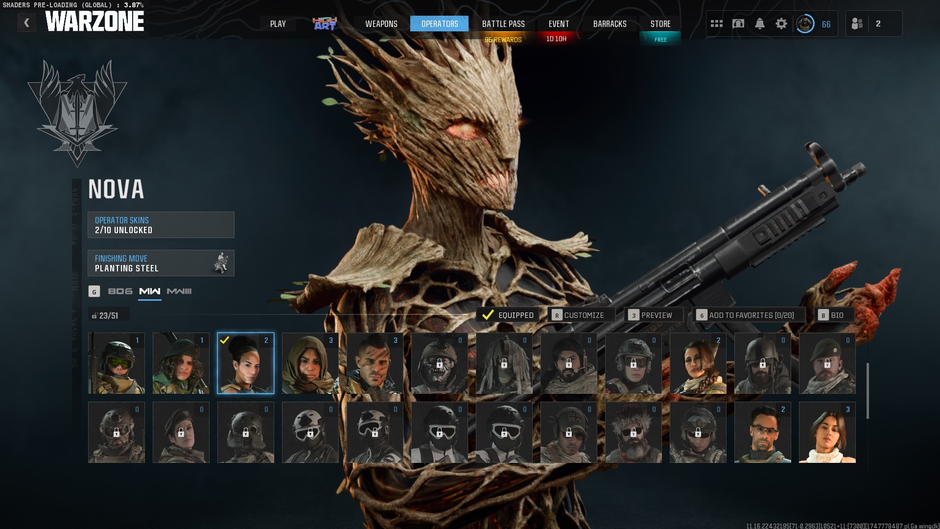 Prestige Master 63🔱Iridescent • Crimson • Diamond🌌 33x Nebula & Dark Matter💥 All Guns Maxed MW2 + MW3🧑‍🚀77 Operators🎇Godzilla x Kong Bundles🛡️Full Access