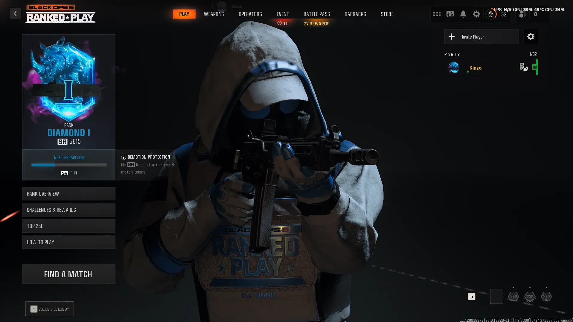 💠 BO6 🥇 Diamond 2 – S4 🗺️ MP 👤 Lv. 47⸱55 👥 18 Ops + Diamond Ranked 🔐 Full Access 🔗 Linkable: Steam • BNet • PSN • Xbox 🕹️ BO6 WZ4