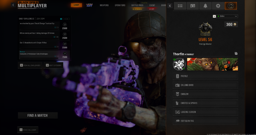 🌌 Dark Matter ✨ Nebula ⚡ BO6 🥇 Prestige 10 🔫 All Weapons Maxed 🎯 1,000+ Camos Unlocked 🎮 MP & Zombies 🏅 Prestige Master 🔑 Legit Unlock 🌍 PC/XBOX/PSN