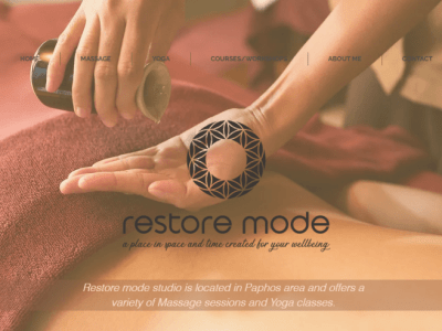 Restore mode | Massage · Yoga · Massage courses