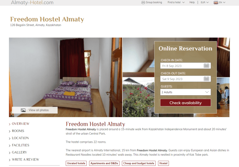 FREEDOM HOSTEL ALMATY