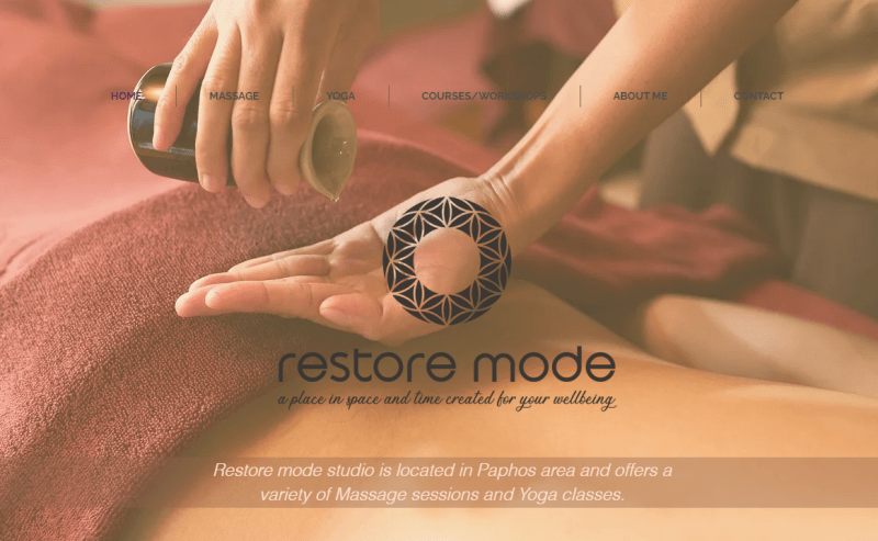Restore mode | Massage · Yoga · Massage courses