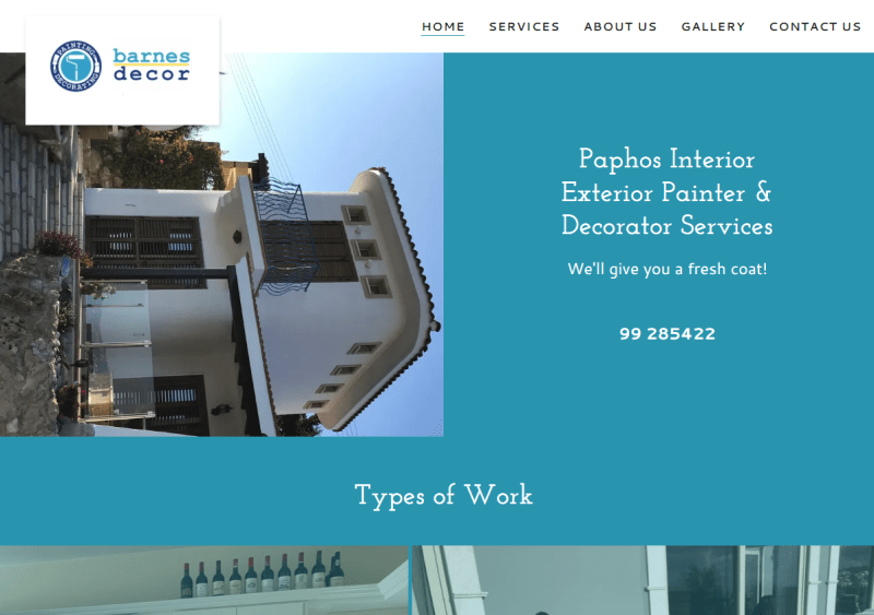 Barnes Decor - Painter Decorator Services - Paphos