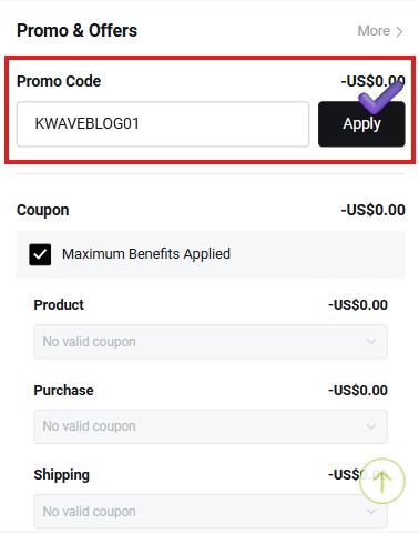How to apply the OLIVE YOUNG Global promotion code