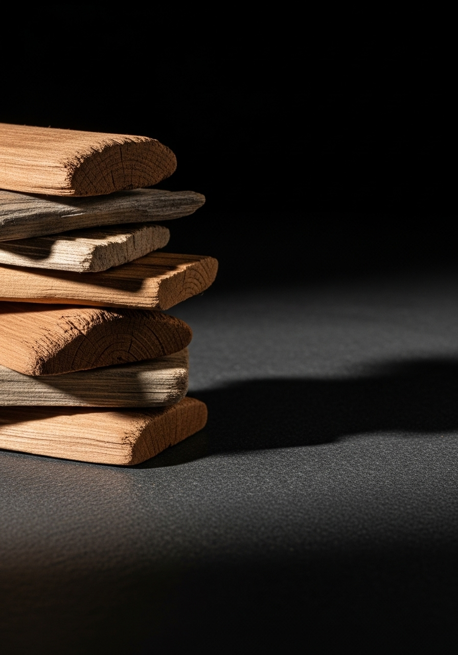 Pieces of aromatic sandalwood