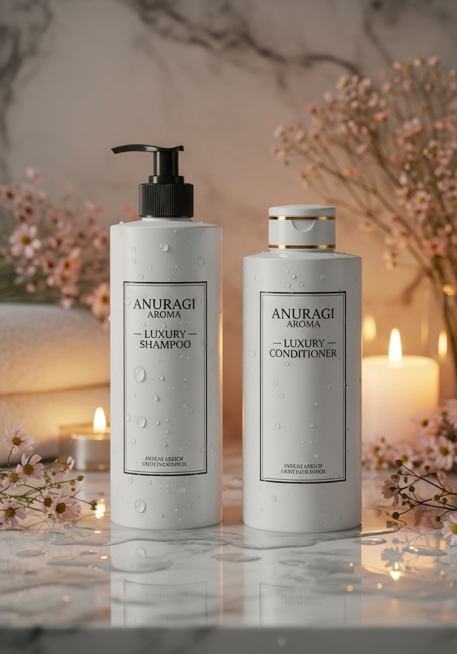 Shampoo and conditioner bottles