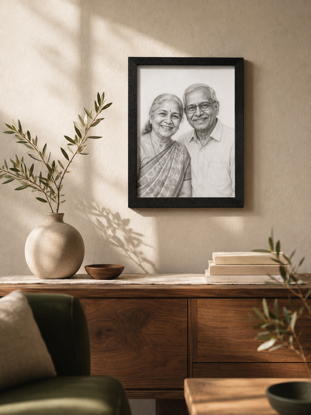 Framed Sketch Sample 2 - Personalized Gift India