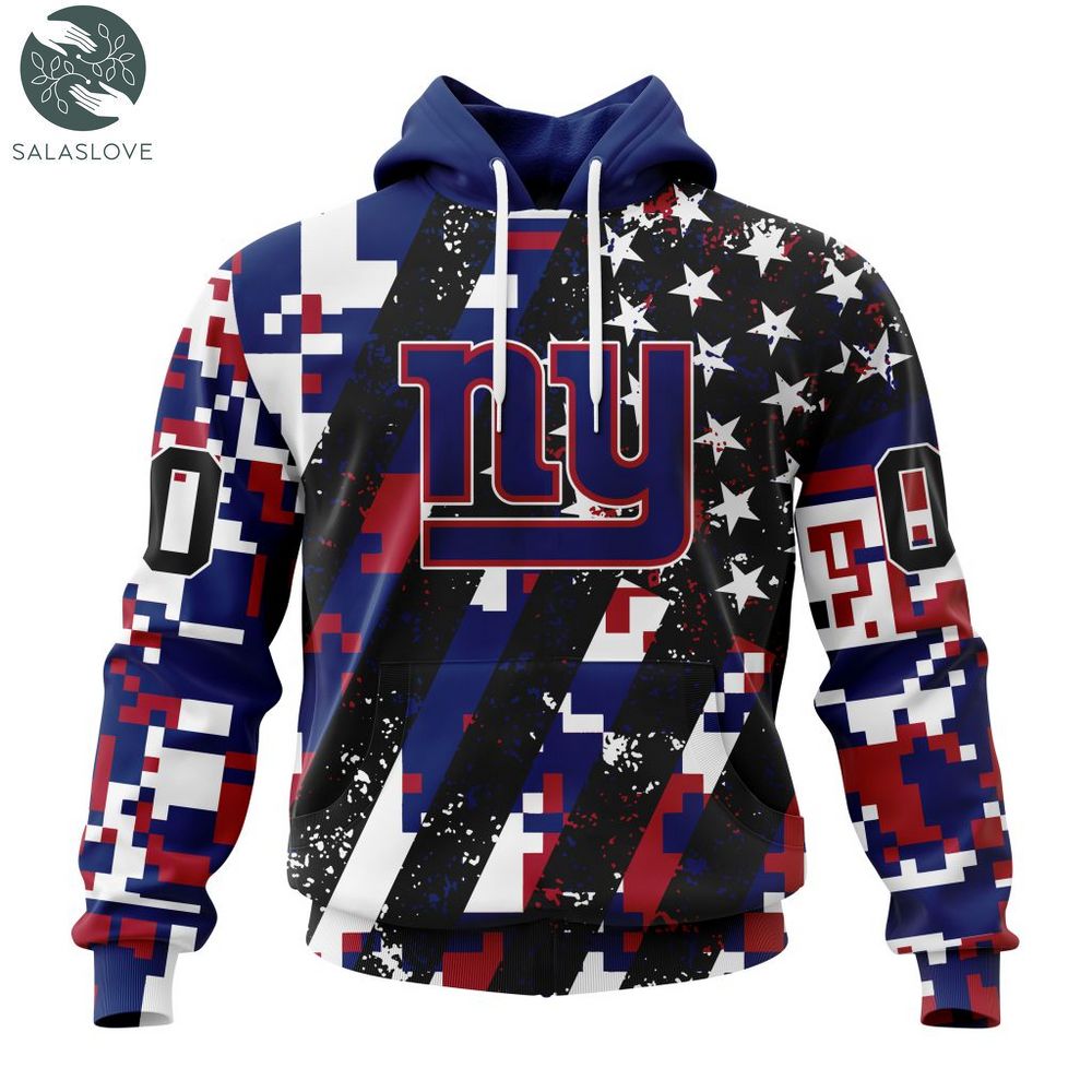 NFL New York Giants Special Camo Design For Veterans Day Hoodie