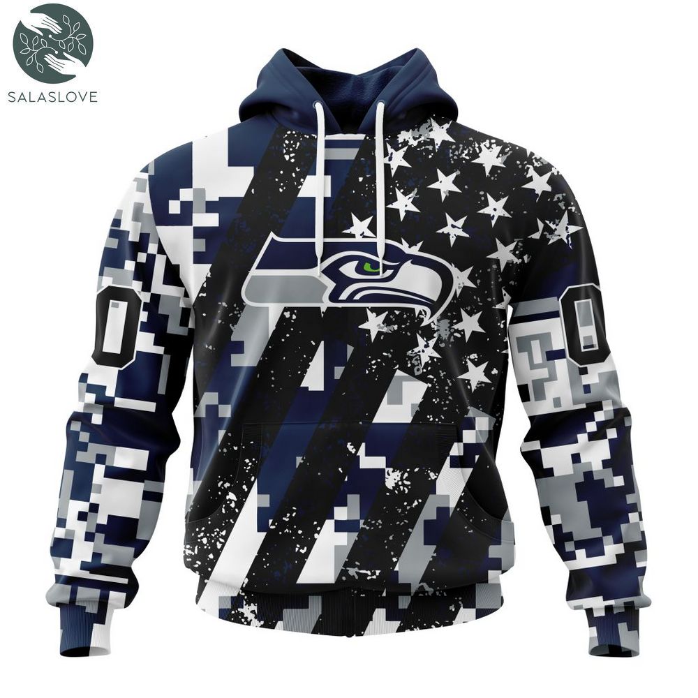 NFL Seattle Seahawks Special Camo Design For Veterans Day Hoodie