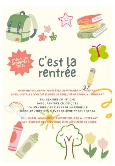 Aperçu du document : Rentrée