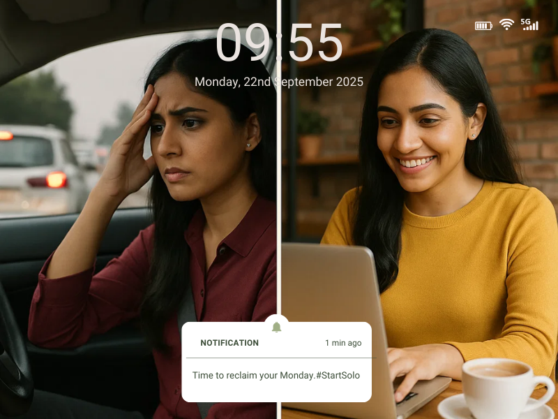 Woman entrepreneur working