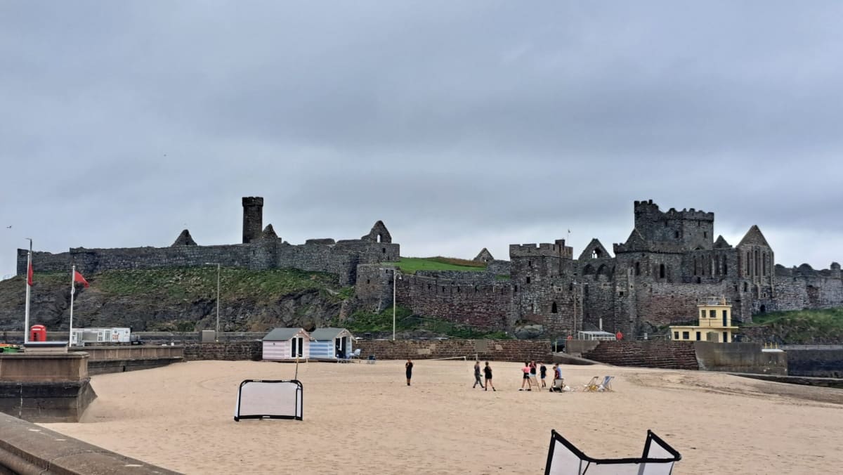 Peel Castle and Beach
