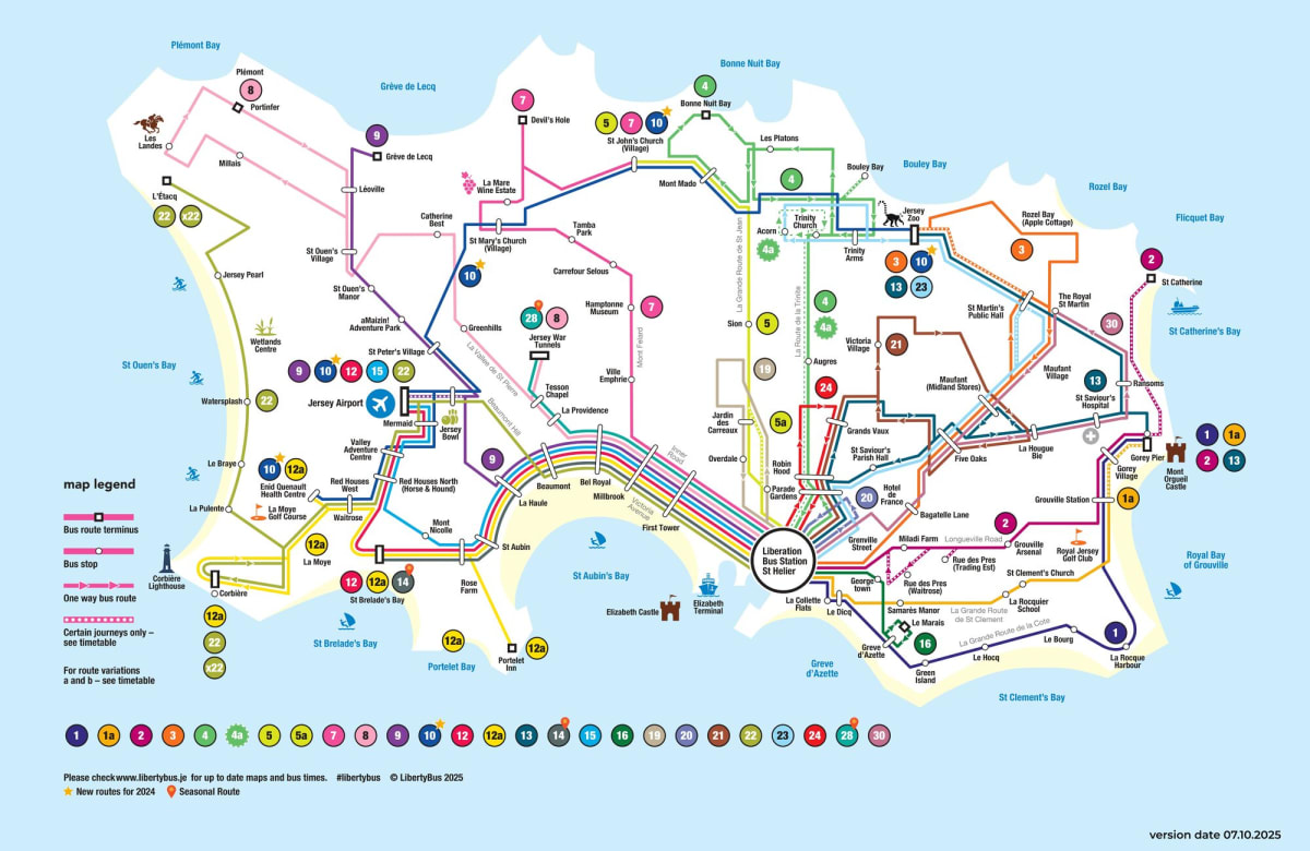 Bus route map