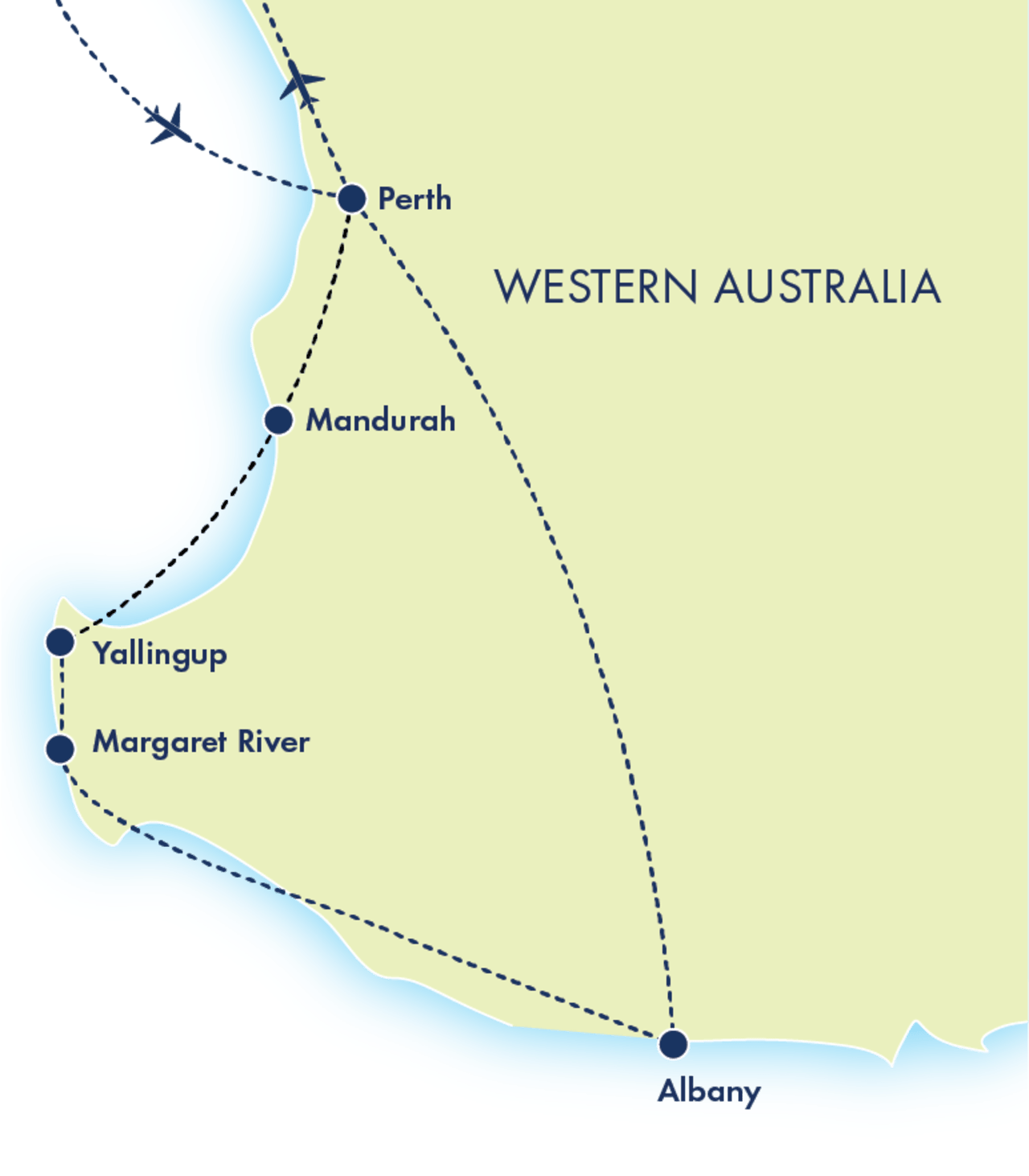 Western Australian Discovery map