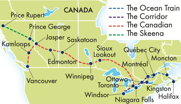 Via Rail Map
