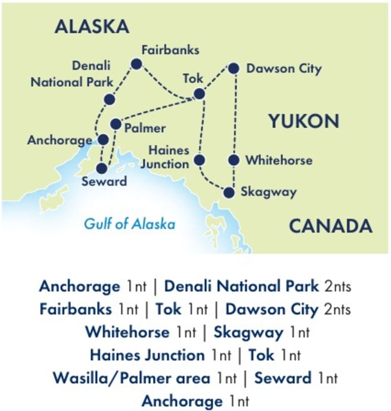 Alaska & Yukon highlights tour