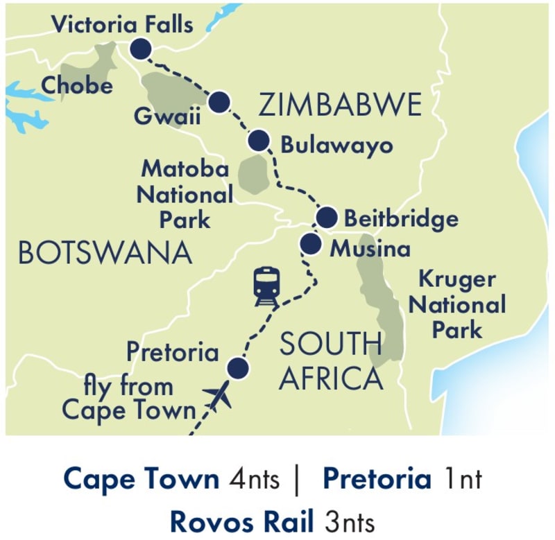 Opulent Rovos Rail tour