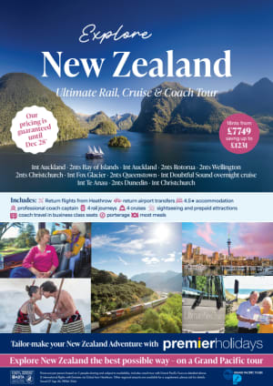 New Zealand- Ultimate Rail, Cruise and Coach