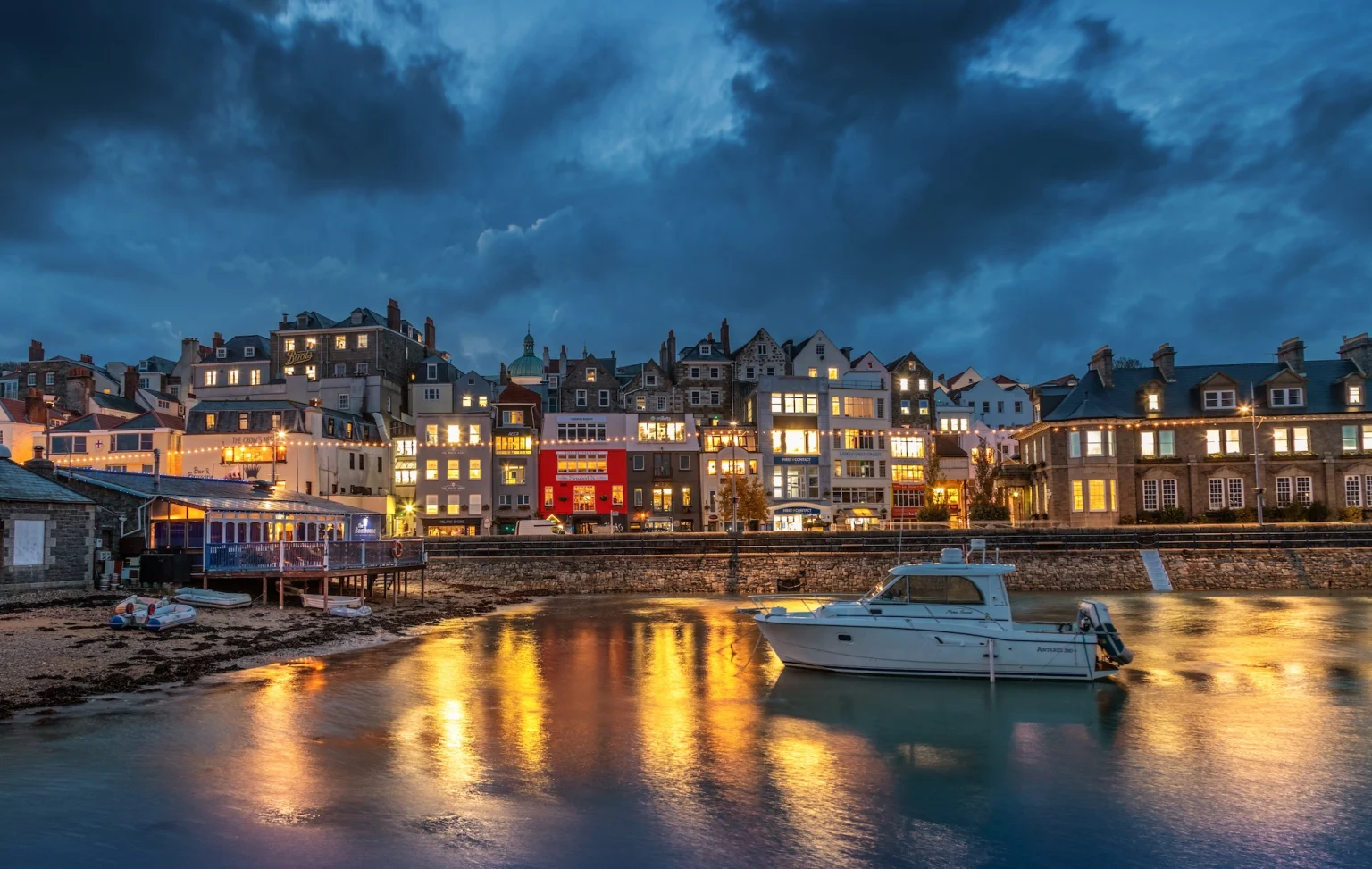 St Peter Port Boats at Night
