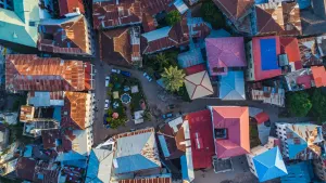 Stone town from above.