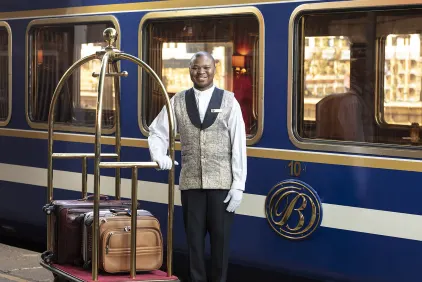 The Blue Train_Butler with luggage