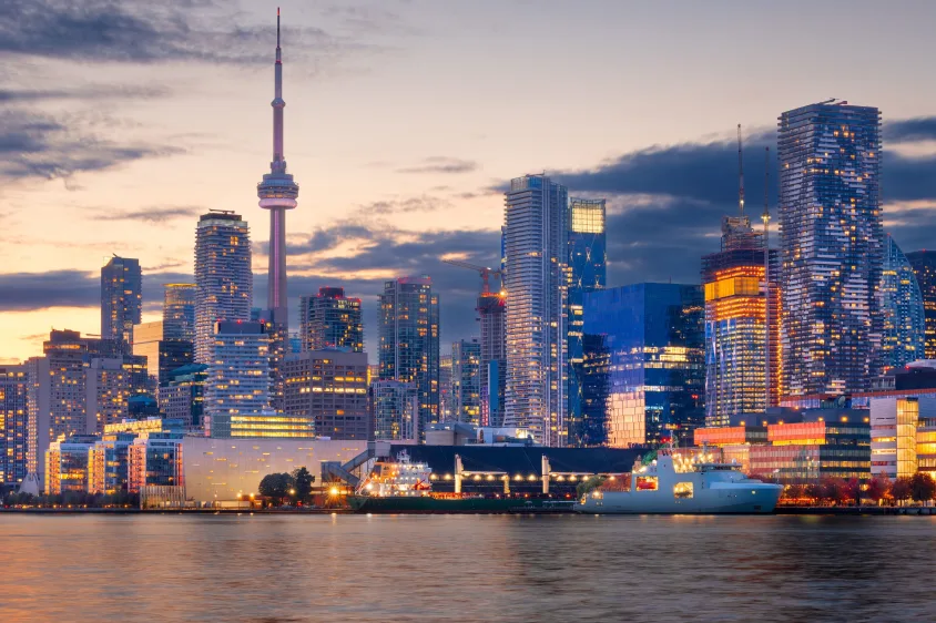 Toronto skyline.