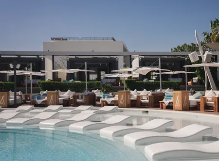 Nikki Beach Resort and SpaBeach Club pool beds
