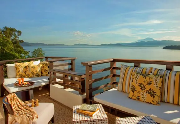 Gaya Island Resortseating overlooking sea