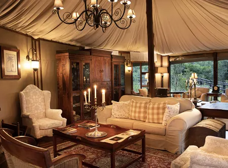 Hamiltons Tented CampMain Lodge lounge