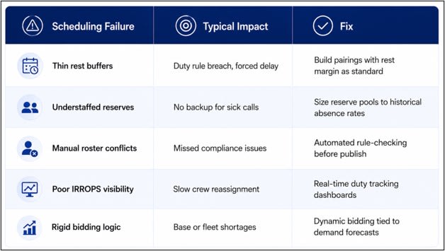 Airline Crew Scheduling Strategies for Reducing Delays and Improving Crew Utilization3