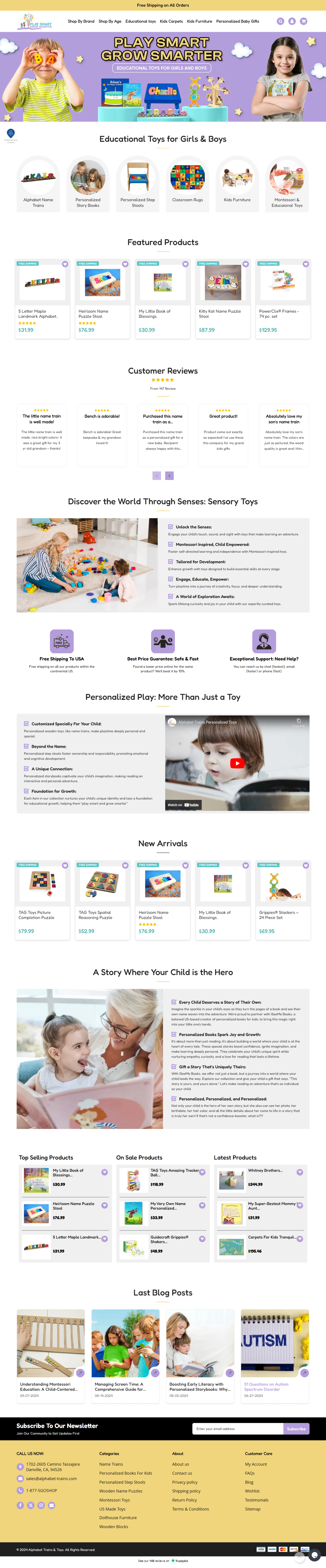 Alphabet Trains - Homepage