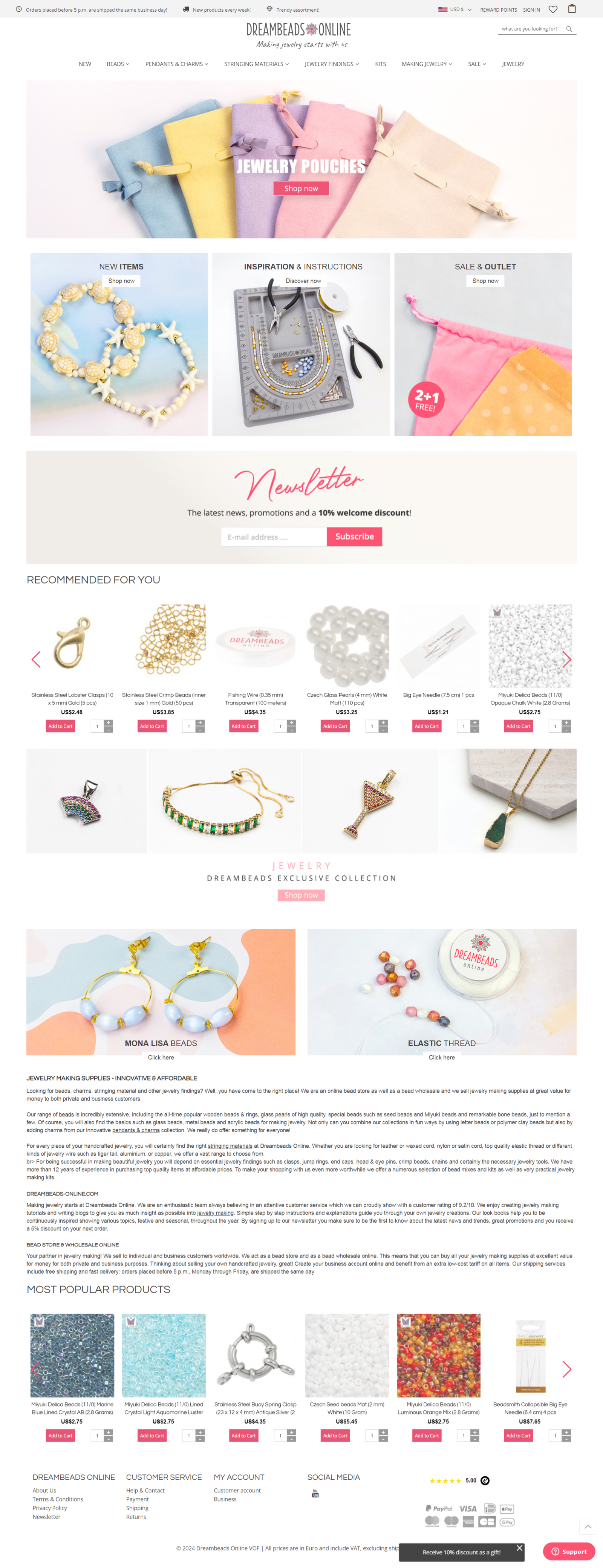 Dreambeads Online - Homepage