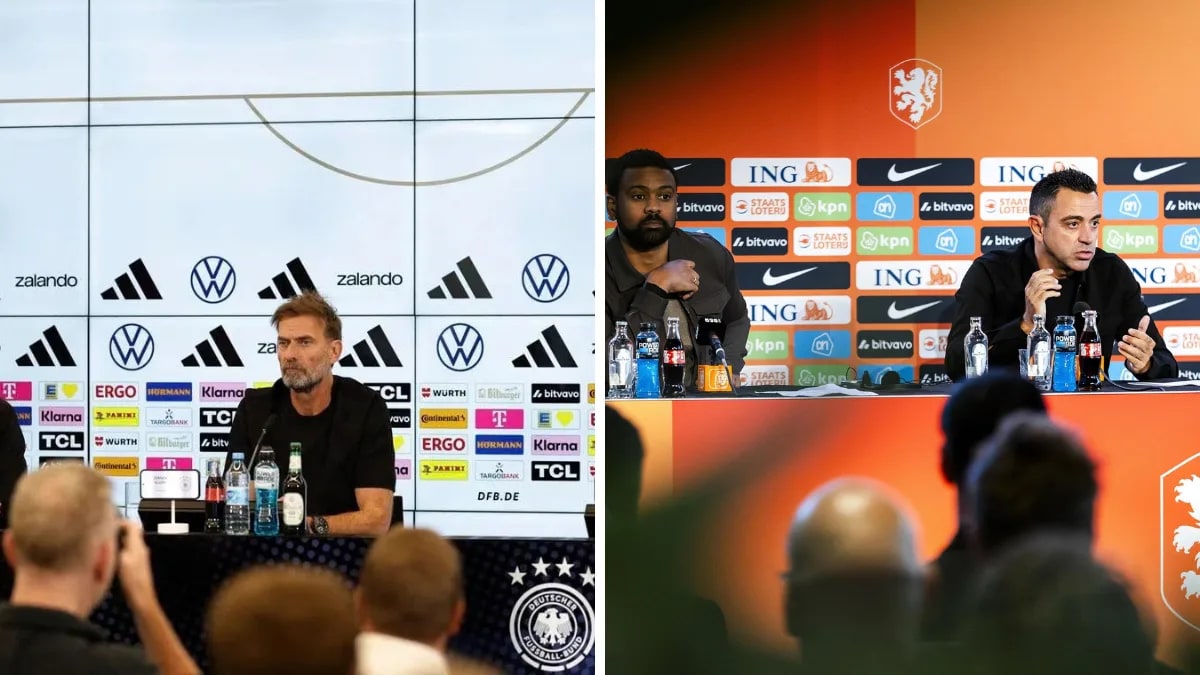 Jürgen Klopp and Xavi Hernández ahead of Netherlands vs Germany in the 2026 UEFA Nations League