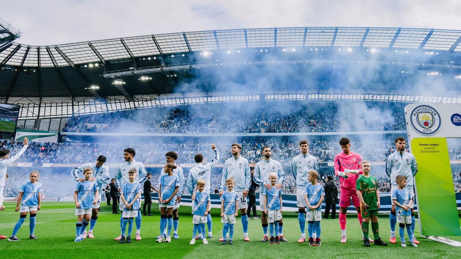 Manchester City players at the Etihad Stadium during the 2026-27 season