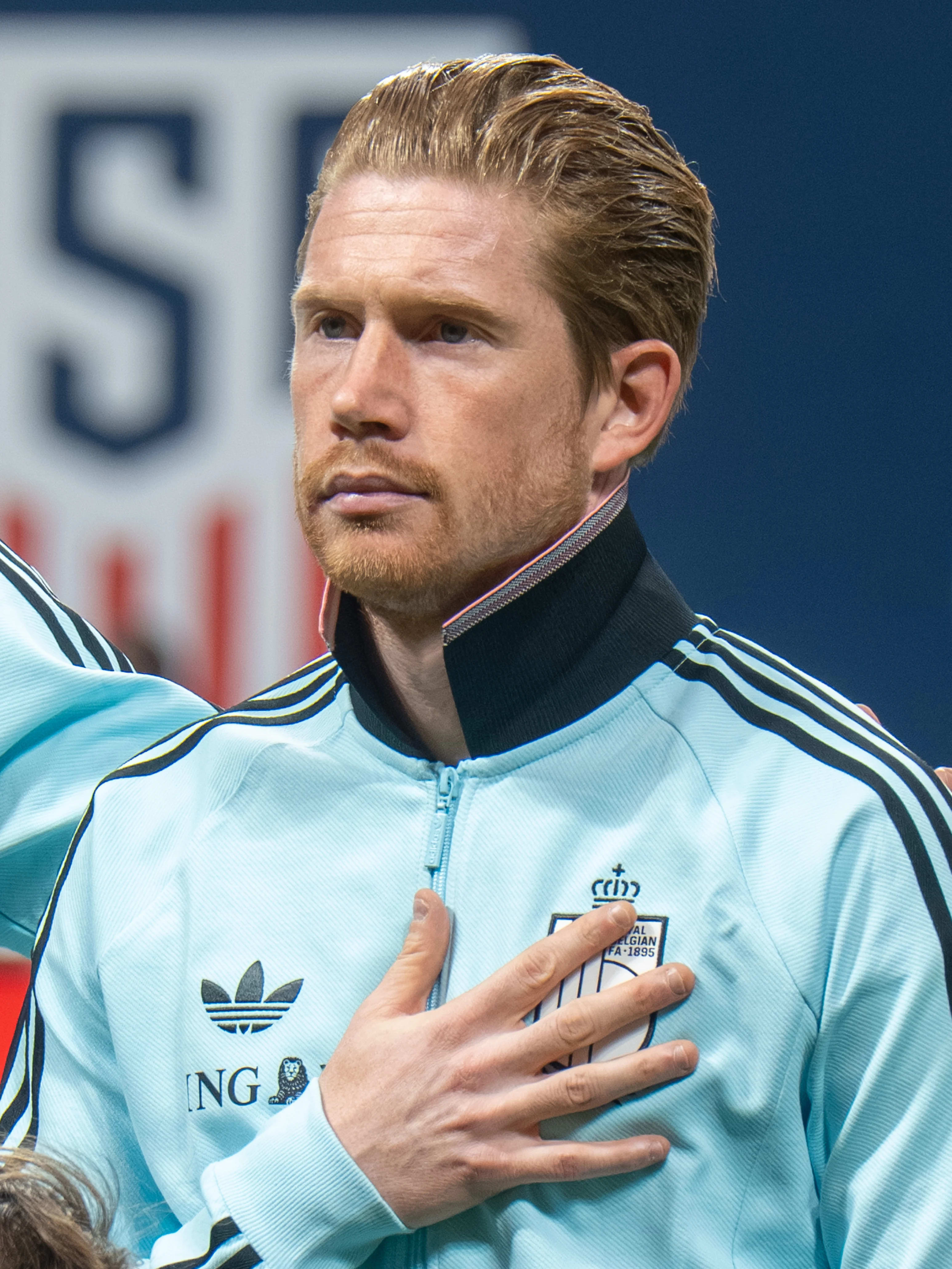 Kevin De Bruyne playing for Belgium during the 2026 FIFA World Cup.