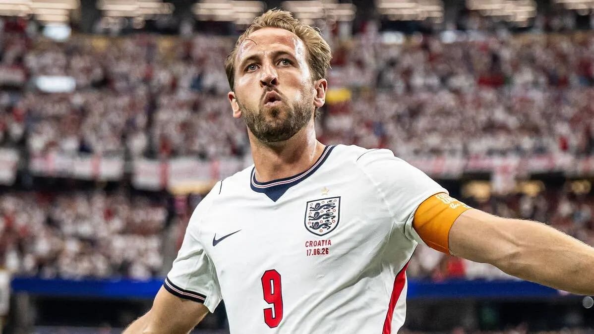 Harry Kane celebrates for England — the captain is one cap away from equalling Peter Shilton's all-time record