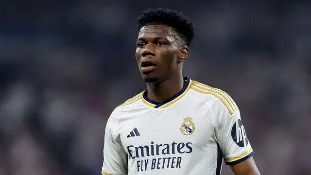 Aurélien Tchouaméni in action for Real Madrid amid reports the club is open to selling him to Manchester United