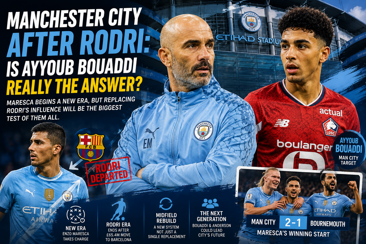 Manchester City After Rodri: Is Ayyoub Bouaddi Really the Answer?