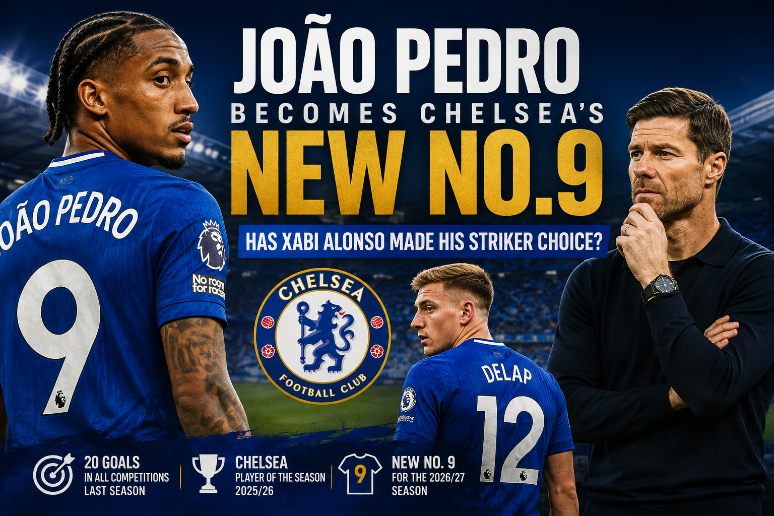 João Pedro Becomes Chelsea’s New No. 9: Has Xabi Alonso Made His Striker Choice?