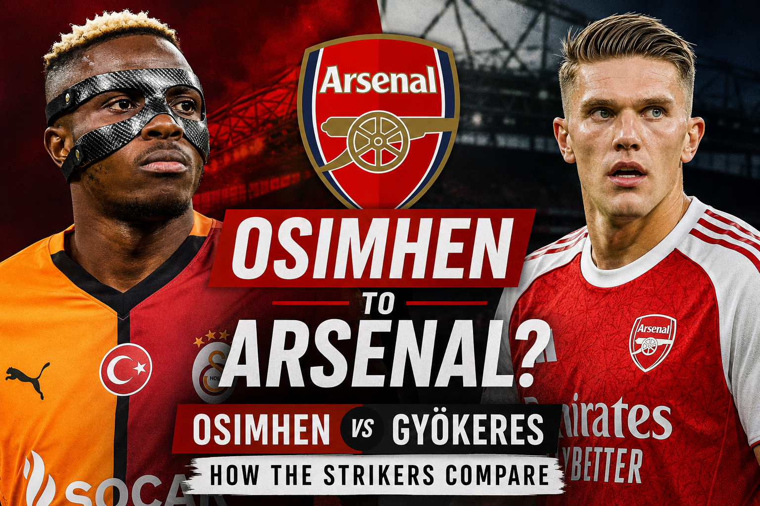 Victor Osimhen to Arsenal? Transfer Rumours Explained and How He Compares to Viktor Gyökeres