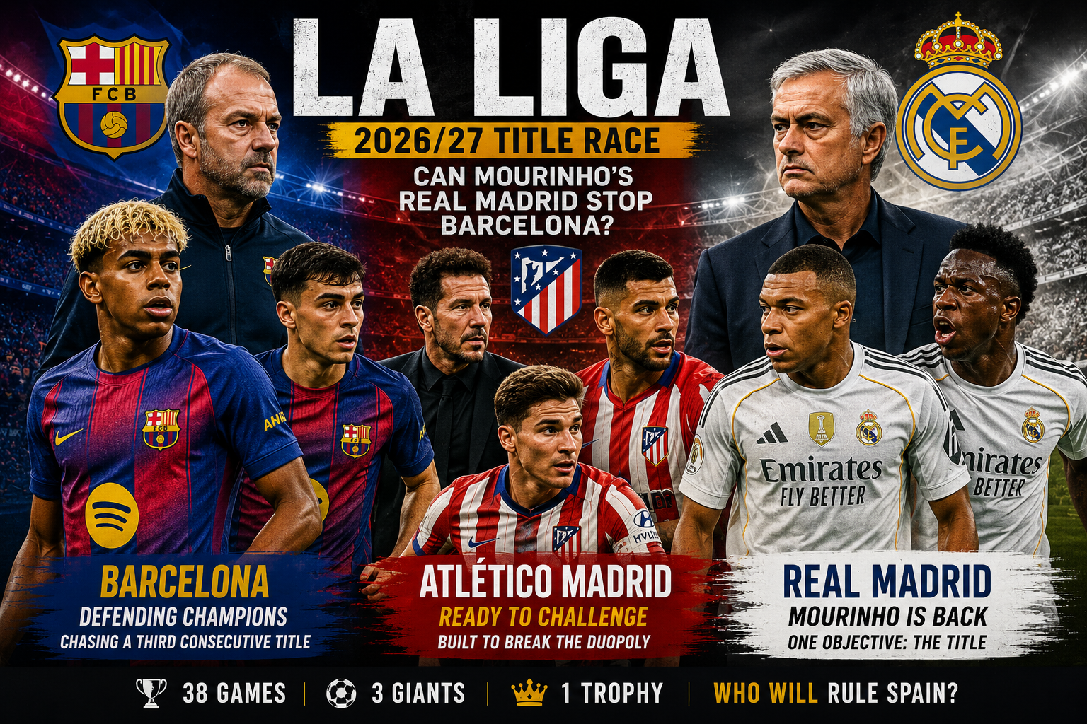 La Liga 2026/27 Title Race: Can Mourinho’s Real Madrid Stop Barcelona?