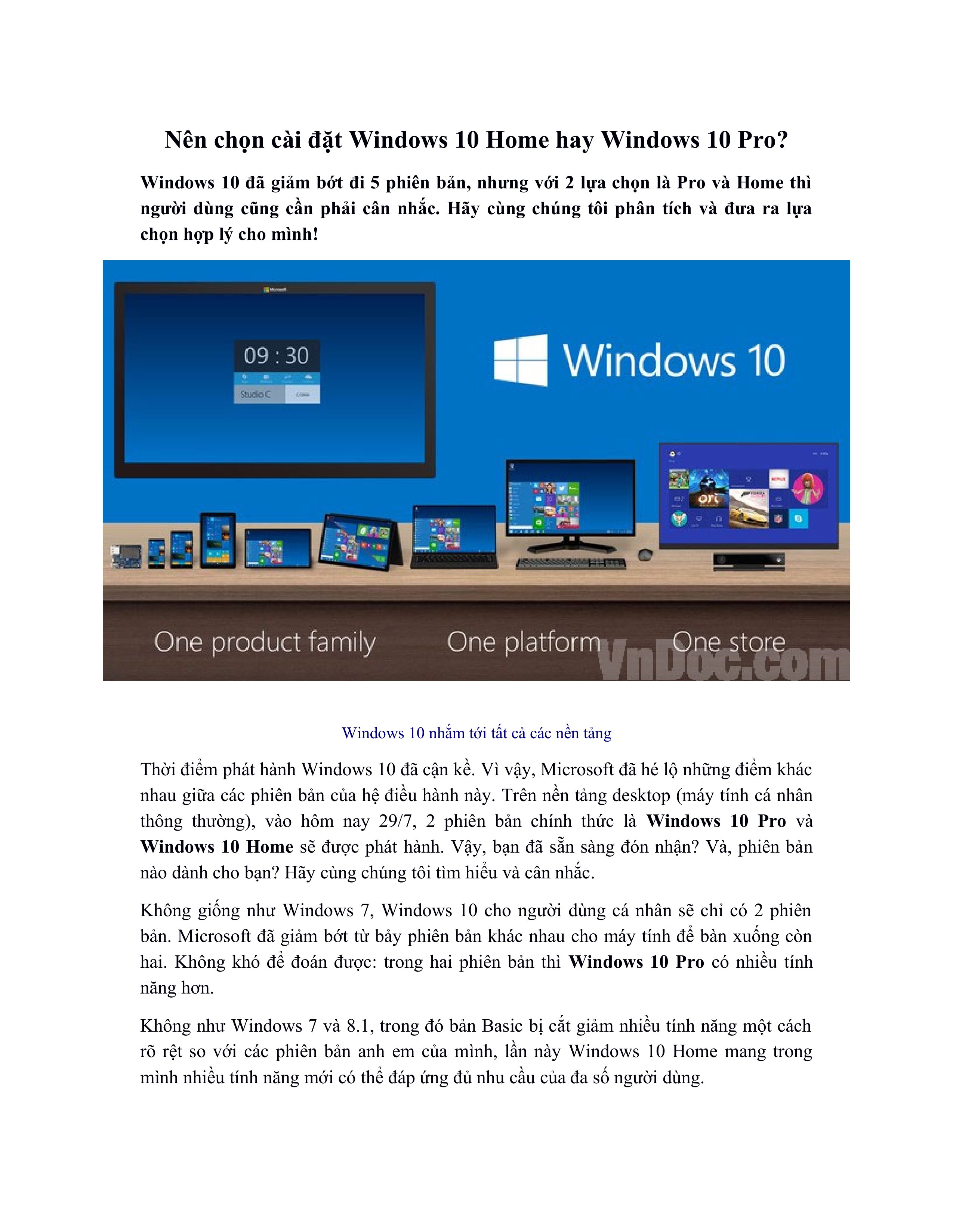 Tải Nên chọn cài đặt Windows 10 Home hay Windows 10 Pro? - Mách bạn nên chọn Windows 10 home hay Pro