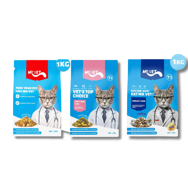 Hạt cho mèo Mr.Vet 1kg